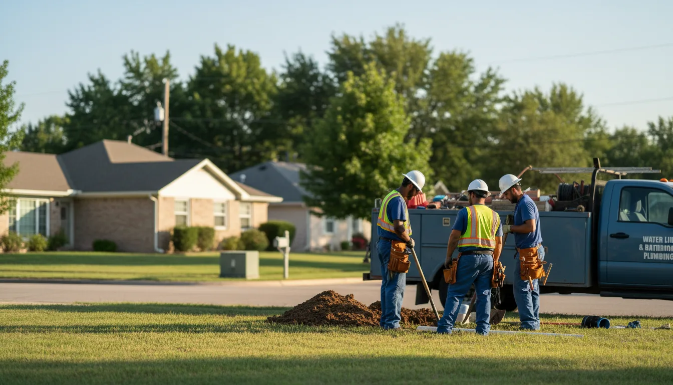 Residential water line and bathroom plumbing service in Washburn, MO